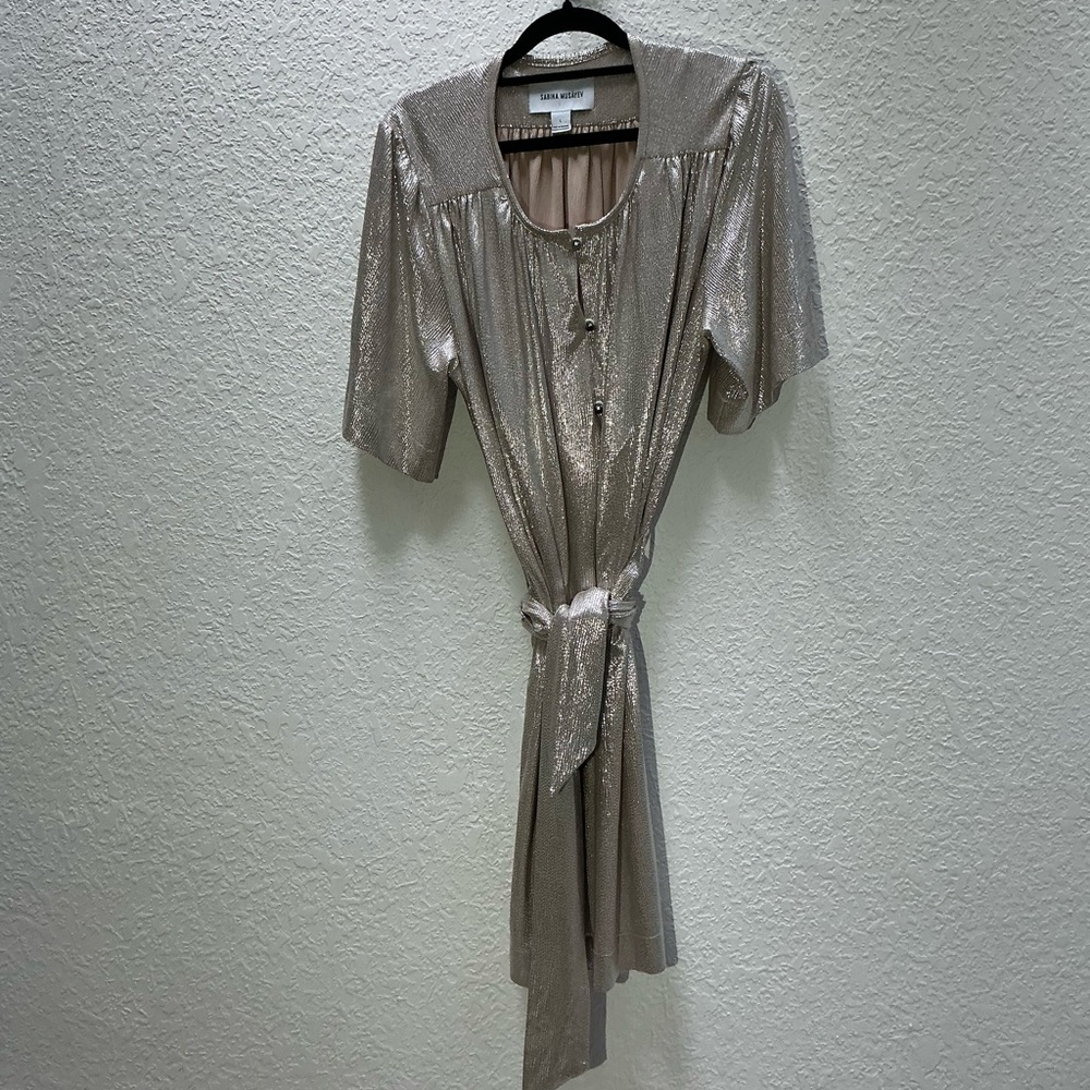 Sabina Musayev for Anthropologie size L Silver Dress